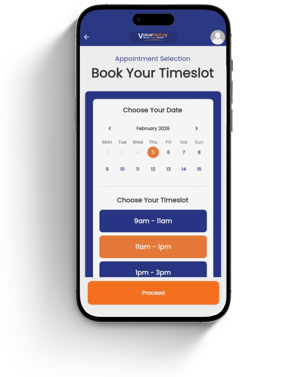 FidzTech app booking step 3