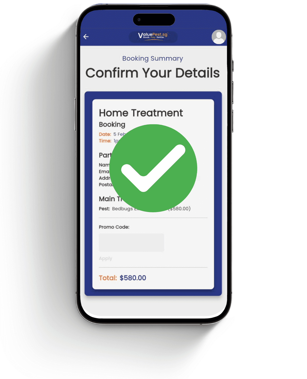 FidzTech app booking step 4